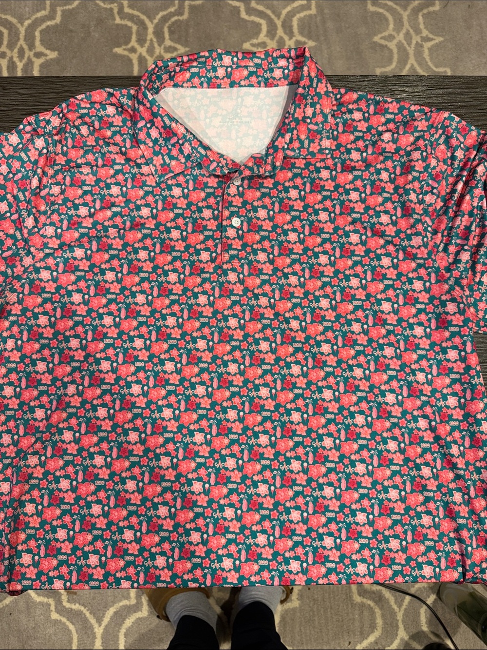 Augusta Country Club Azaleas Print golf Polo
